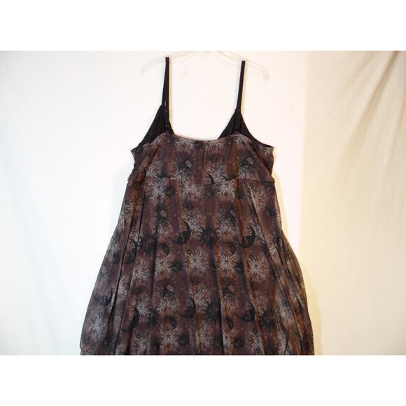 Hot Topic Dress 4X 26 Black‎ Cosmic Aura Celestial Sun Mesh Cami Dress Maxi NWT - Picture 9 of 10
